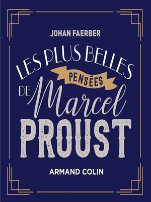 cover image of Les plus belles pensées de Marcel Proust